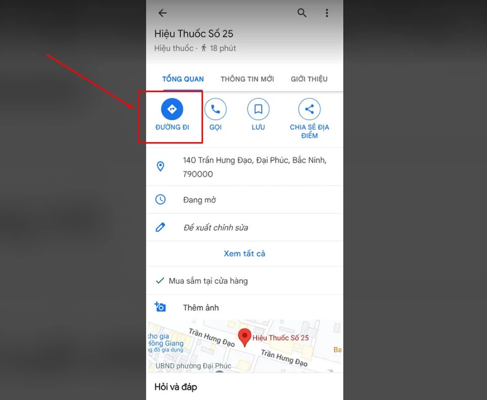 Hướng dẫn cách tìm hiệu thuốc gần nhất trên Google Maps